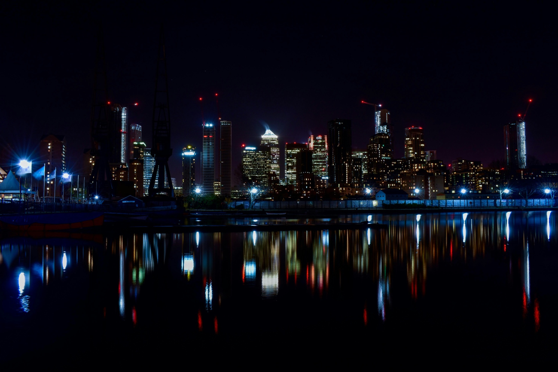 London skyline at night representing always-on connectivity